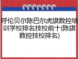 呼伦贝尔陈巴尔虎旗数控培训学校排名技校前十(陈旗数控技校排名)