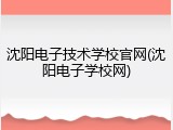 沈阳电子技术学校官网(沈阳电子学校网)