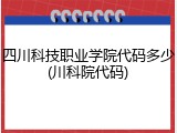 四川科技职业学院代码多少(川科院代码)