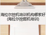 海拉尔挖机培训机构哪家好(海拉尔挖掘机培训)