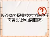 长沙商务职业技术学院电子商务(长沙电商职院)