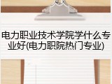 电力职业技术学院学什么专业好(电力职院热门专业)