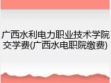 广西水利电力职业技术学院交学费(广西水电职院缴费)
