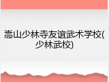 嵩山少林寺友谊武术学校(少林武校)