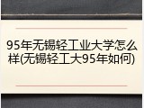95年无锡轻工业大学怎么样(无锡轻工大95年如何)