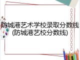 防城港艺术学校录取分数线(防城港艺校分数线)