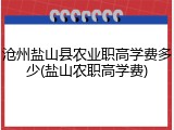 沧州盐山县农业职高学费多少(盐山农职高学费)