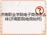 济南职业学院电子商务怎么样(济南职院电商如何)