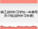 镇江润州补习学校一年费用多少钱(润州补习年费)