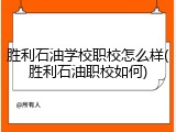 胜利石油学校职校怎么样(胜利石油职校如何)