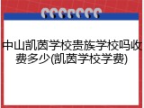 中山凯茵学校贵族学校吗收费多少(凯茵学校学费)