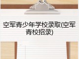 空军青少年学校录取(空军青校招录)