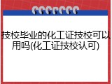 技校毕业的化工证技校可以用吗(化工证技校认可)