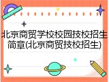 北京商贸学校校园技校招生简章(北京商贸技校招生)