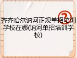齐齐哈尔讷河正规单招培训学校在哪(讷河单招培训学校)