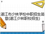 湛江市少林学校中职招生简章(湛江少林职校招生)