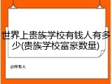 世界上贵族学校有钱人有多少(贵族学校富豪数量)