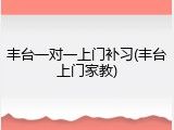 丰台一对一上门补习(丰台上门家教)
