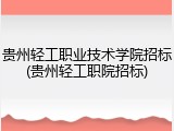 贵州轻工职业技术学院招标(贵州轻工职院招标)