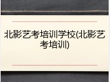 北影艺考培训学校(北影艺考培训)