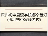 深圳初中复读学校哪个最好(深圳初中复读名校)