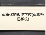 军事化的叛逆学校(军管叛逆学校)