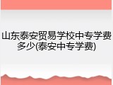 山东泰安贸易学校中专学费多少(泰安中专学费)