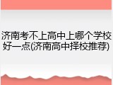 济南考不上高中上哪个学校好一点(济南高中择校推荐)