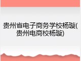 贵州省电子商务学校杨璇(贵州电商校杨璇)