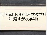 河南嵩山少林武术学校学几年(嵩山武校学制)