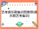 艺考音乐剧集训班推荐(音乐剧艺考集训)