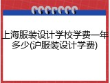 上海服装设计学校学费一年多少(沪服装设计学费)