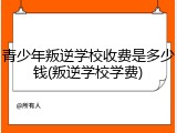 青少年叛逆学校收费是多少钱(叛逆学校学费)