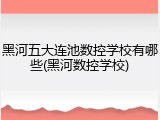 黑河五大连池数控学校有哪些(黑河数控学校)