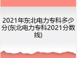 2021年东北电力专科多少分(东北电力专科2021分数线)
