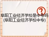 阜阳工业经济学校是中专吗(阜阳工业经济学校中专)
