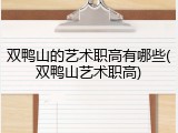 双鸭山的艺术职高有哪些(双鸭山艺术职高)