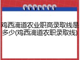 鸡西滴道农业职高录取线是多少(鸡西滴道农职录取线)