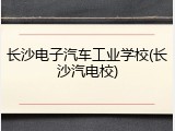 长沙电子汽车工业学校(长沙汽电校)