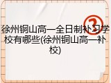 徐州铜山高一全日制补习学校有哪些(徐州铜山高一补校)