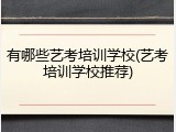 有哪些艺考培训学校(艺考培训学校推荐)
