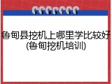 鲁甸县挖机上哪里学比较好(鲁甸挖机培训)