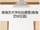 青海艺术学校在哪里(青海艺校位置)