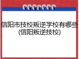 信阳市技校叛逆学校有哪些(信阳叛逆技校)