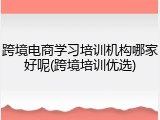 跨境电商学习培训机构哪家好呢(跨境培训优选)