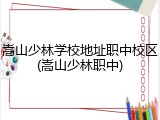 嵩山少林学校地址职中校区(嵩山少林职中)