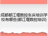 成都都江堰数控车床培训学校有哪些(都江堰数控培训)