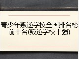 青少年叛逆学校全国排名榜前十名(叛逆学校十强)