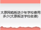 太原网瘾叛逆少年学校费用多少(太原叛逆学校收费)