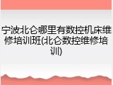 宁波北仑哪里有数控机床维修培训班(北仑数控维修培训)